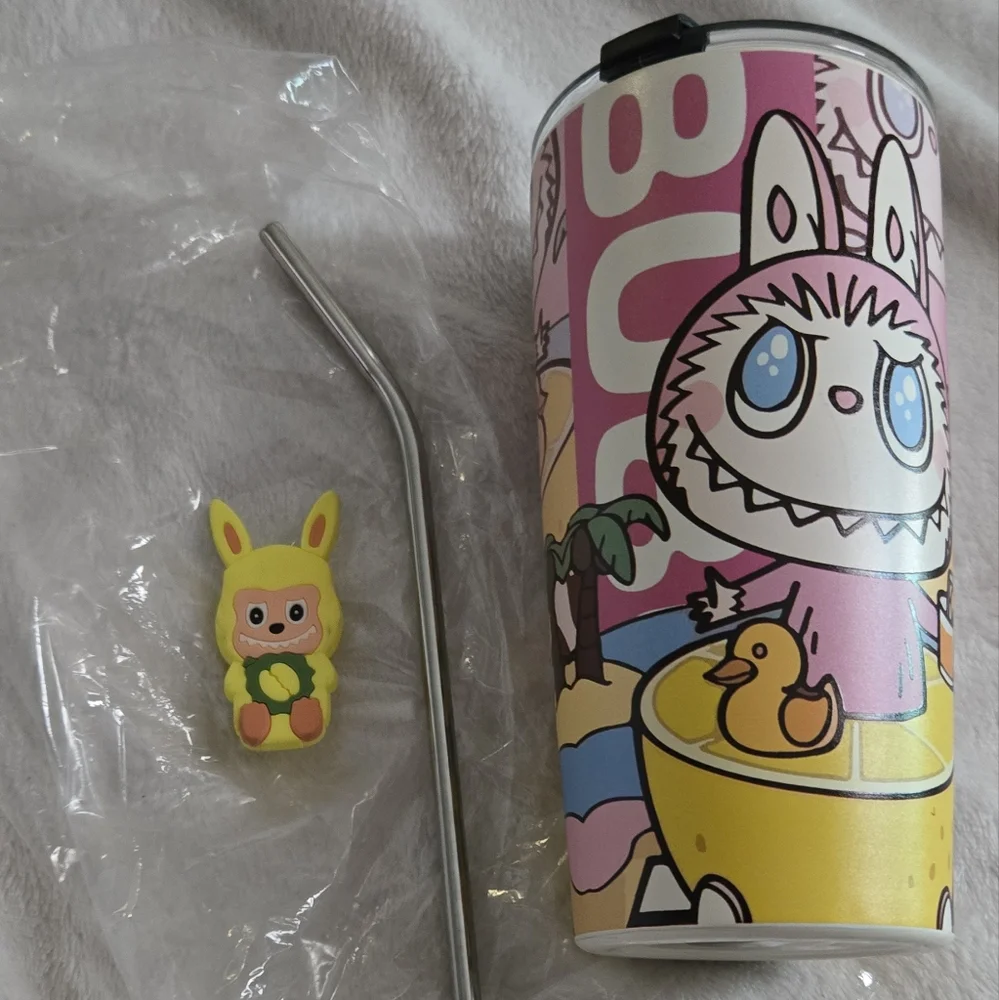 Kids Tumbler - Pink and Yellow - Picture 2 of 2